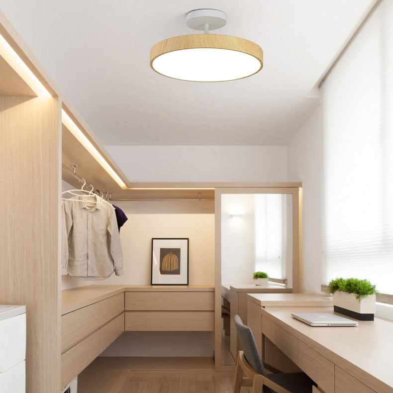 Asian Style Round LED Ceiling Mount Light