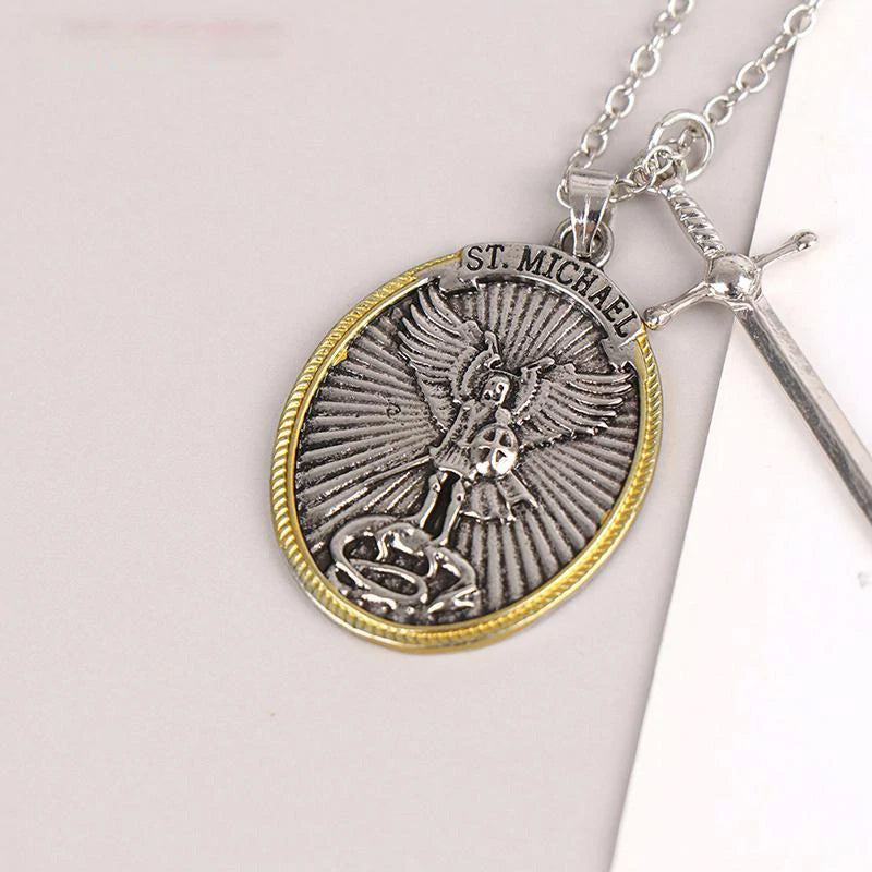 Protection Angel Michael Necklace