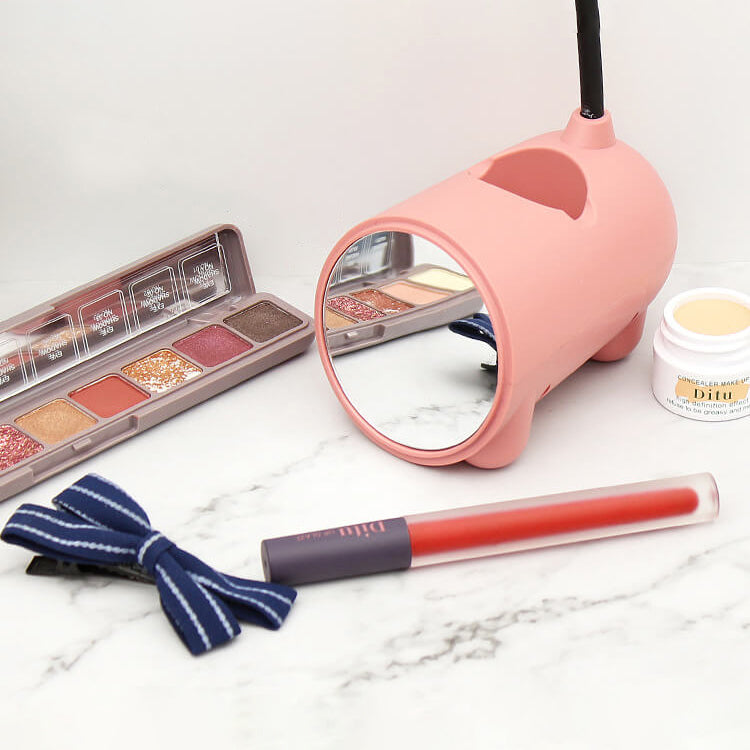 Compact LED Desk Lamp with USB Port and Pen Tray
