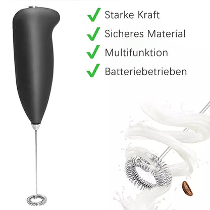 Compact Electric Milk Frother in Stainless Steel