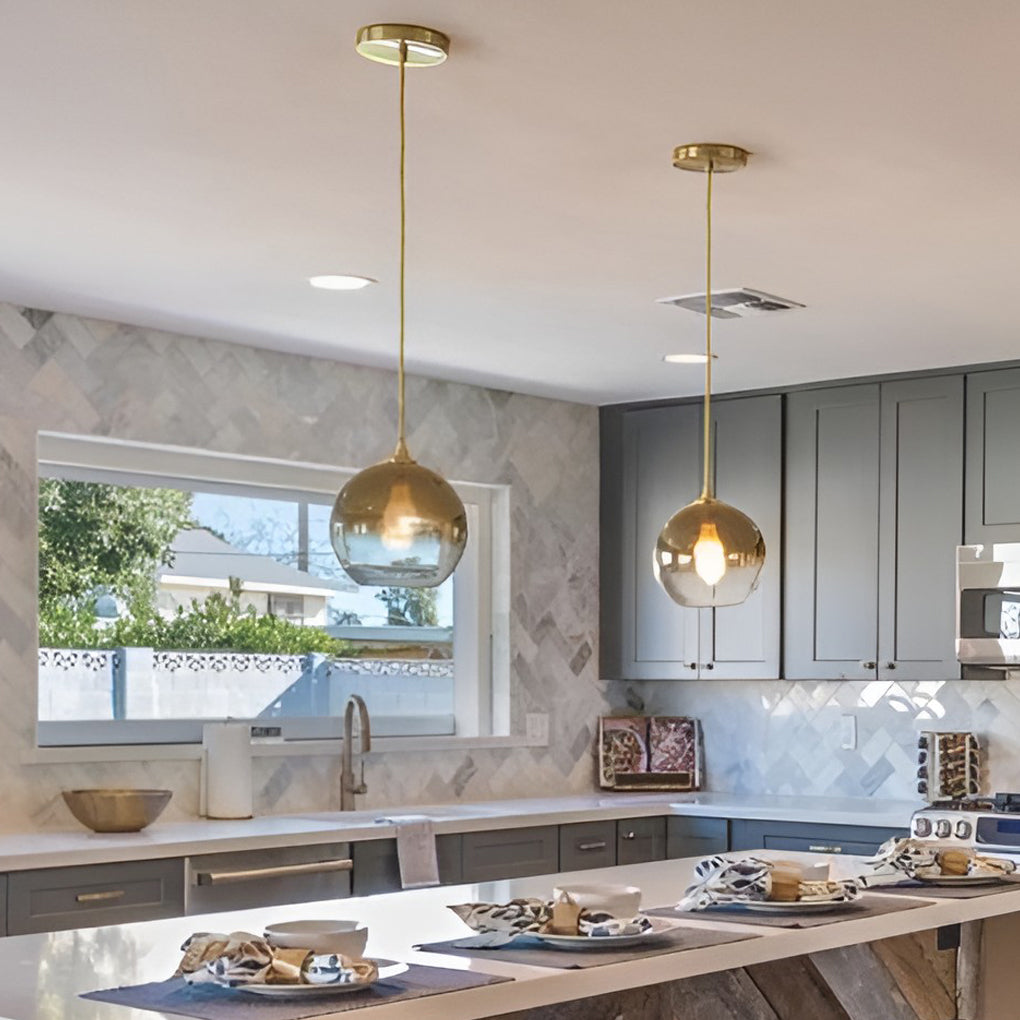 Luxury Clear Glass Ball Pendant Light