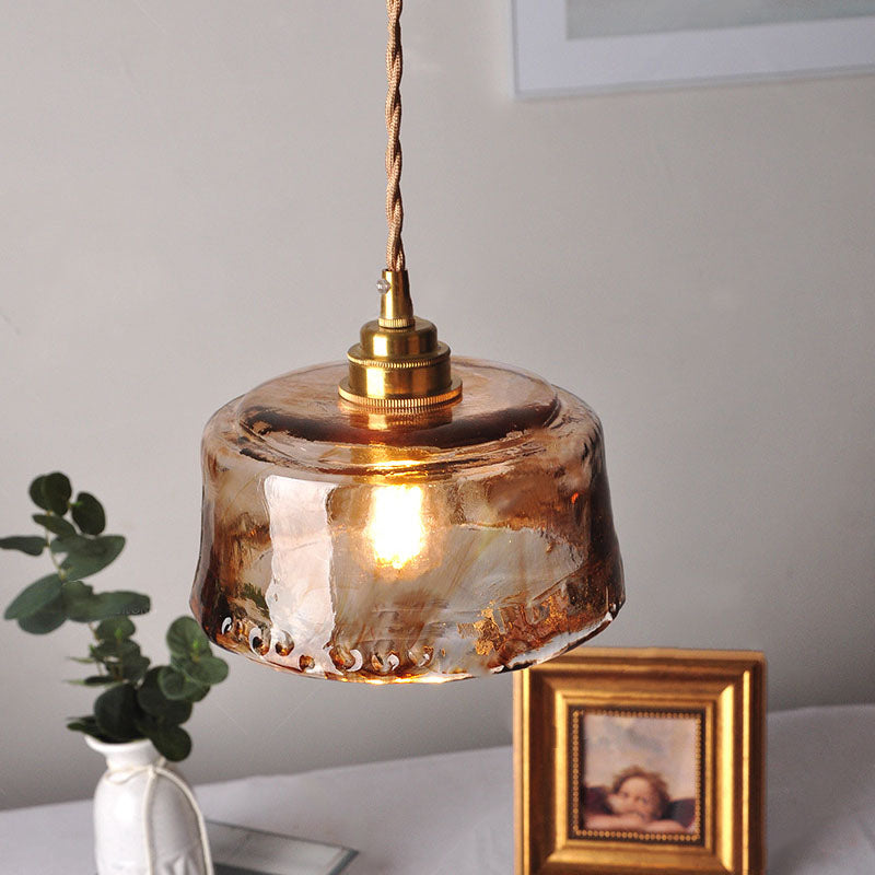 Classic Gold Glass Pendant Ceiling Light