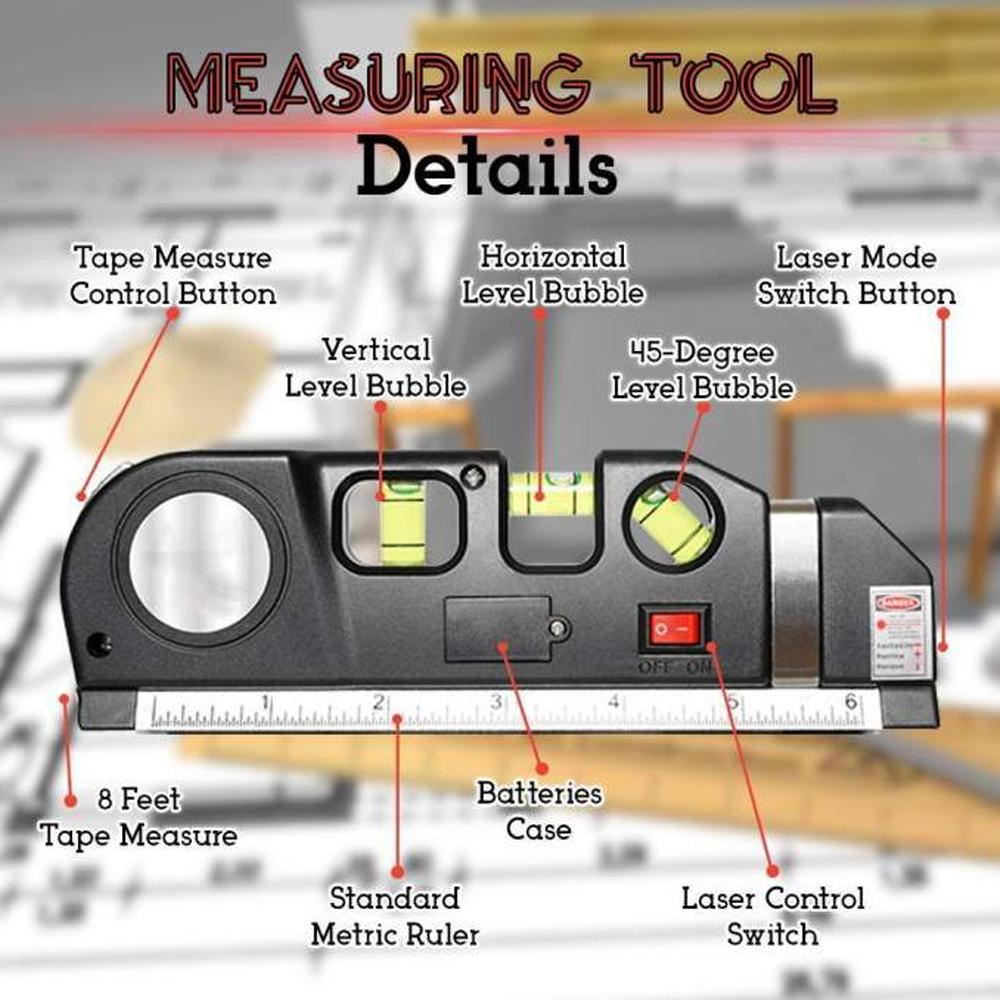 Precision 4-in-1 Laser Level Measuring Tool