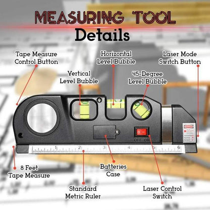 Precision 4-in-1 Laser Level Measuring Tool