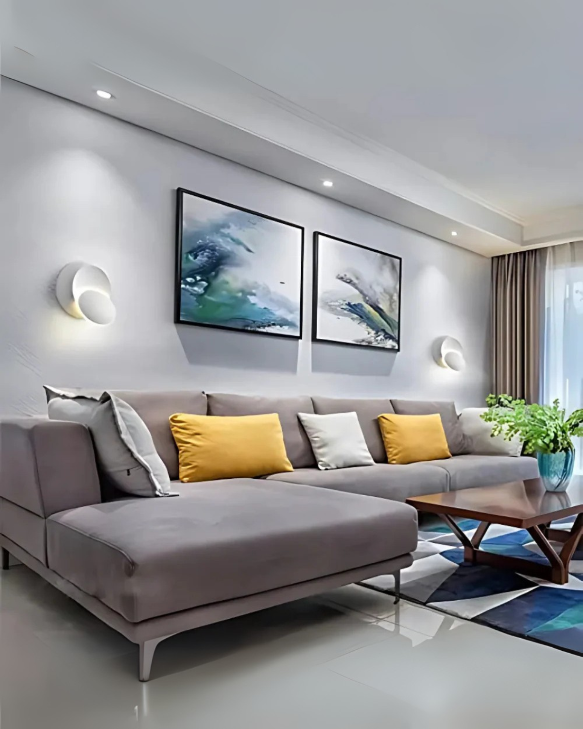 Stylish Wall Lamp with Round Glow Ambient Light