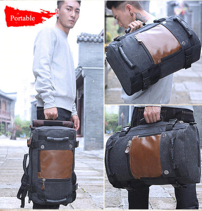 Practical Men's Canvas Travel Rucksack Bag