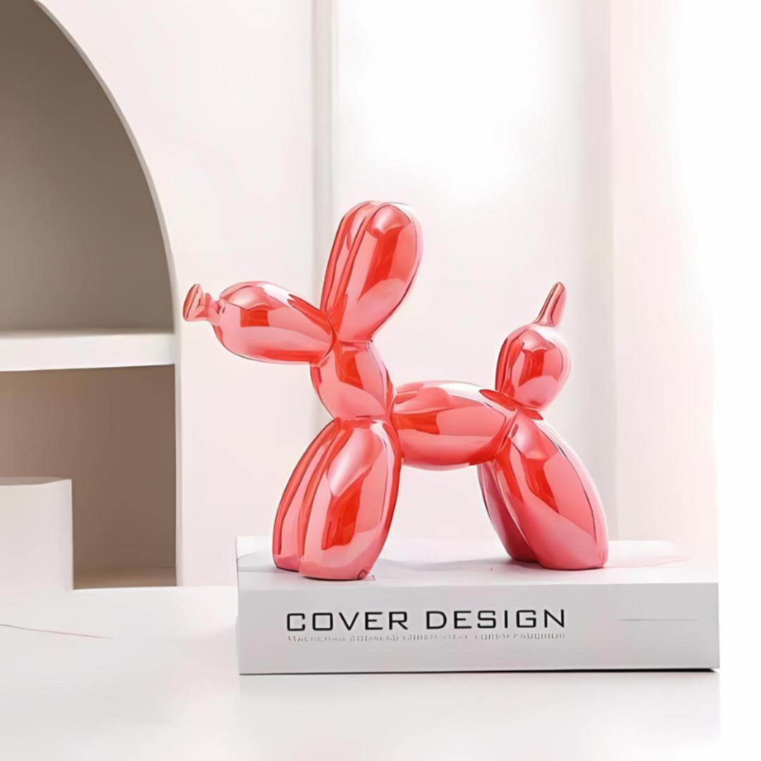 Colorful Porcelain Dog Figurine Statue