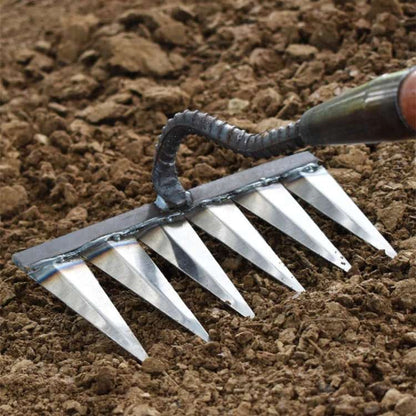 Heavy Duty Metal Yard Rake for Lawn and Garden Care