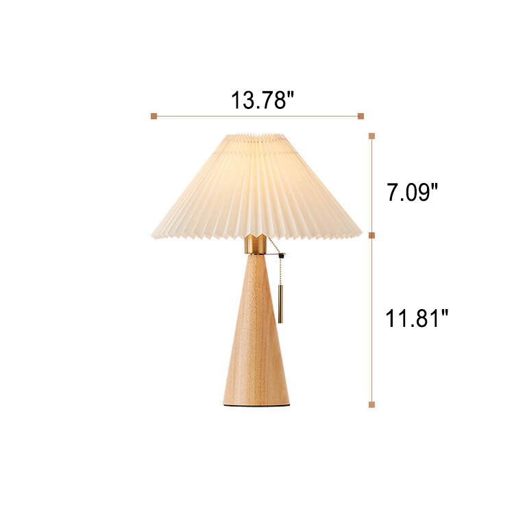 Simple Wooden Shade LED Desk Lamp