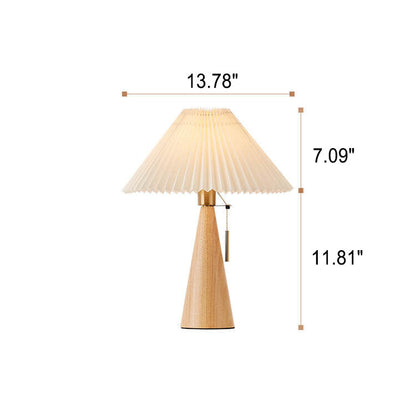 Simple Wooden Shade LED Desk Lamp