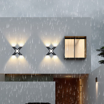Outdoor Weatherproof Cross LED Wall Lamp