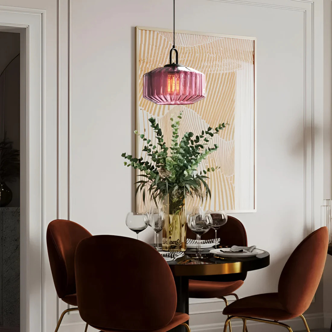 Vintage Style Glass Hanging Lamp