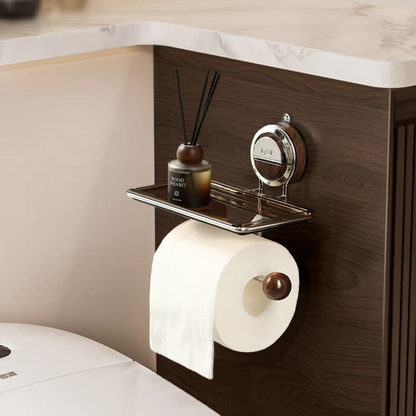 Easy Install Suction Toilet Paper Holder – Stainless Steel