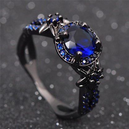 Classic Black Gemstone Engagement Ring