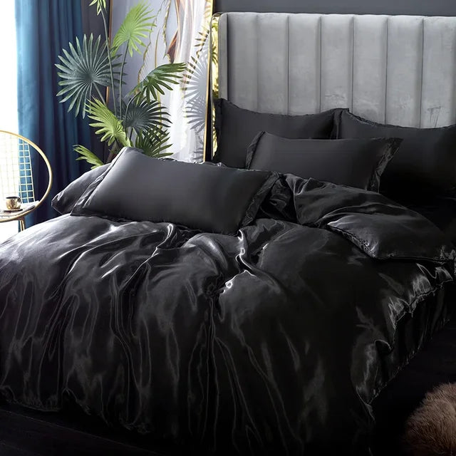 Soft Silk Bedding Set - Elegant Satin Sheets