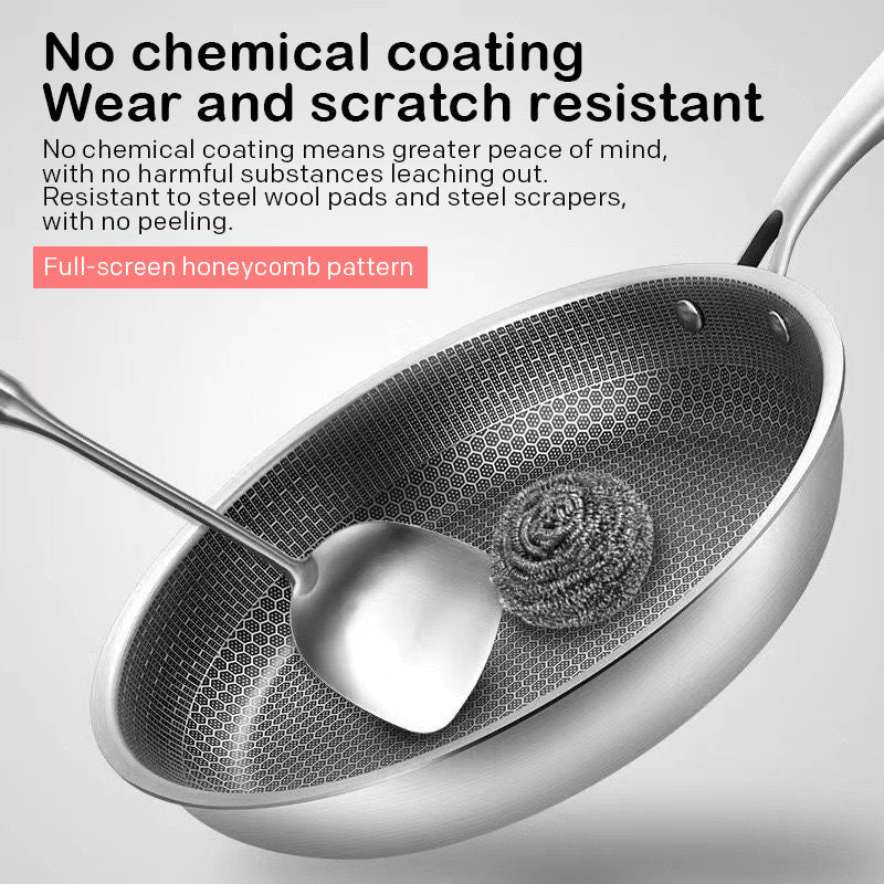 Premium Stainless Steel Hexagonal Fry Pan