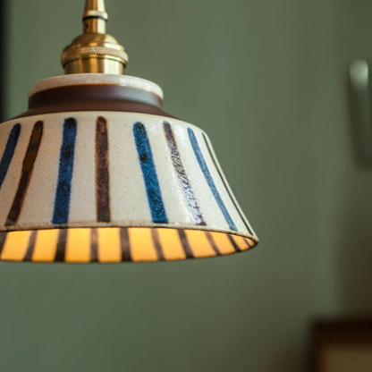 Vintage Style Ceramic Hanging Lamp - Fesara