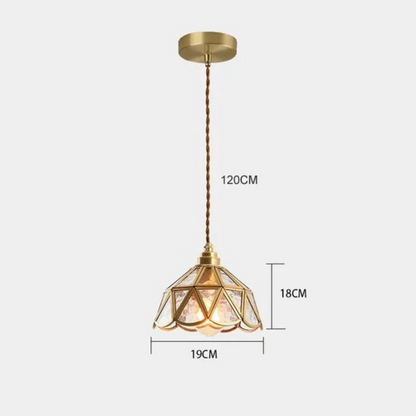 Colorful Stained Glass Pendant Light Fixture