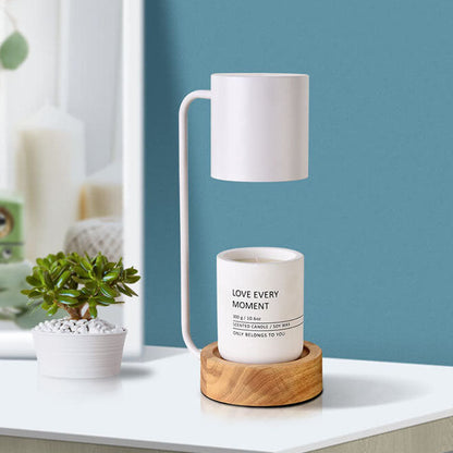 Rustic Wooden Dimmable Melted Wax Table Lamp