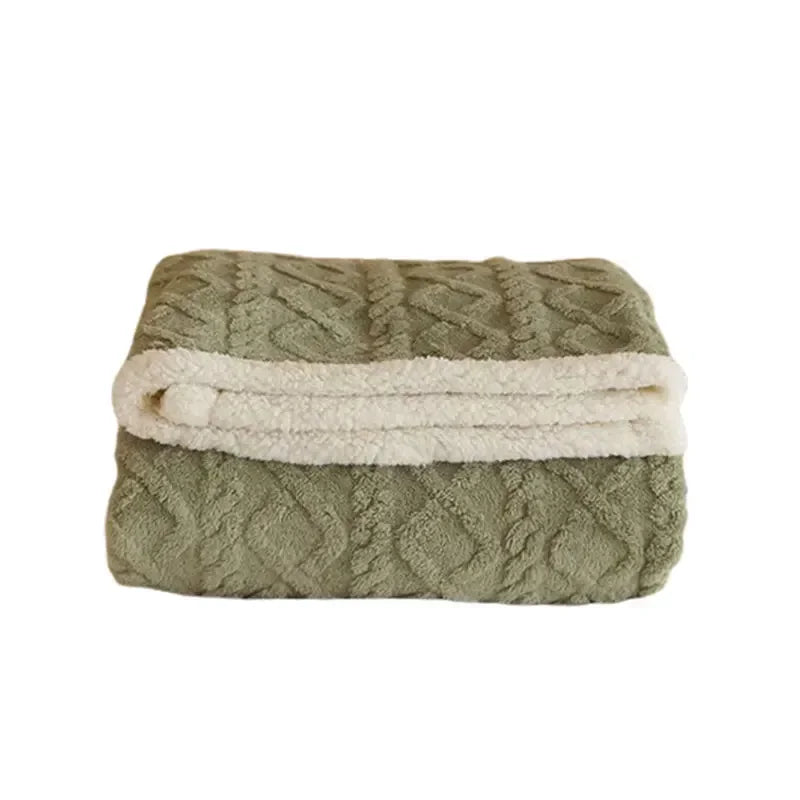 Cozy Plush Wool Blanket for Winter Warmth - Fesara