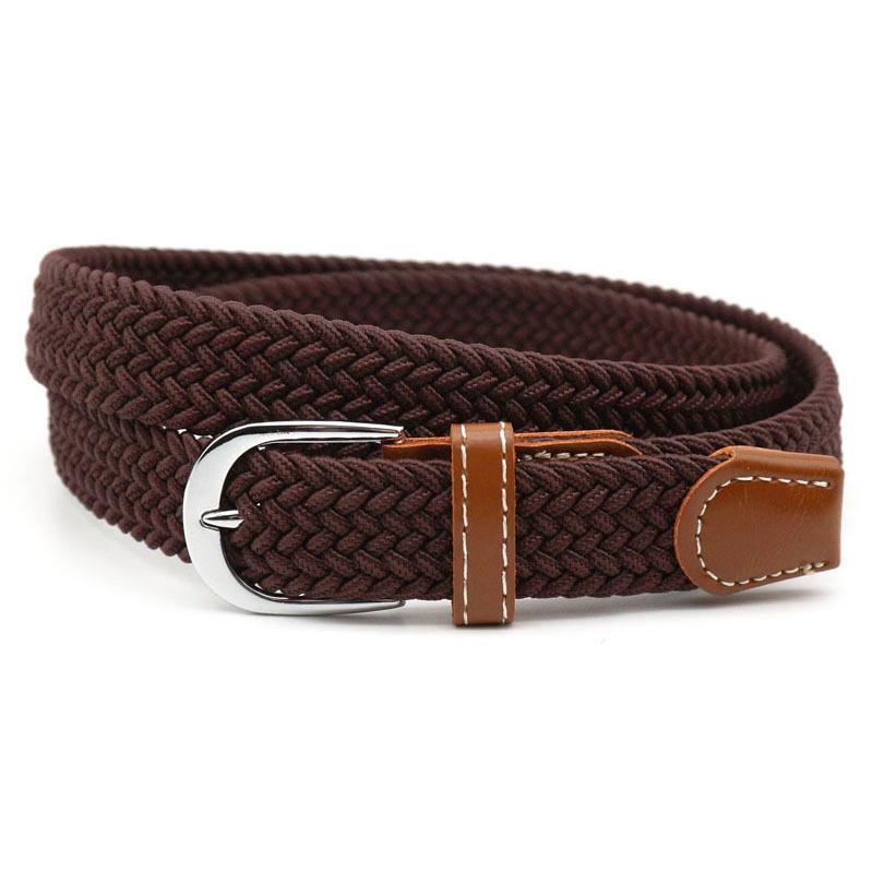 Elastic Woven Leather Belt