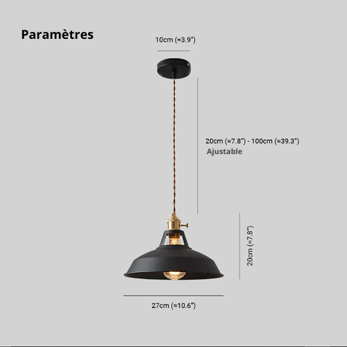 Retro Chic Metal Pendant Lamp for a Warm Glow