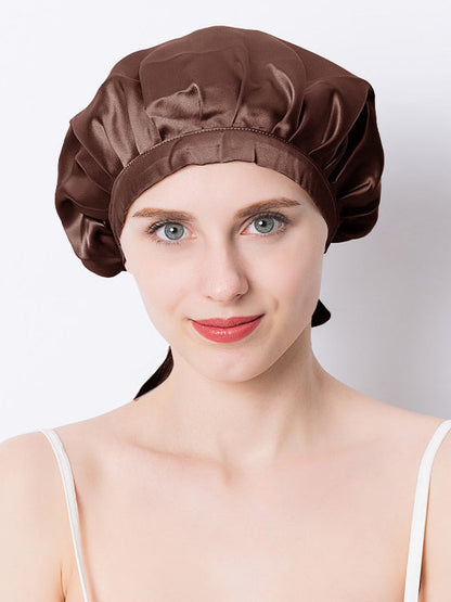 Soft Satin Sleep Bonnet with Tie