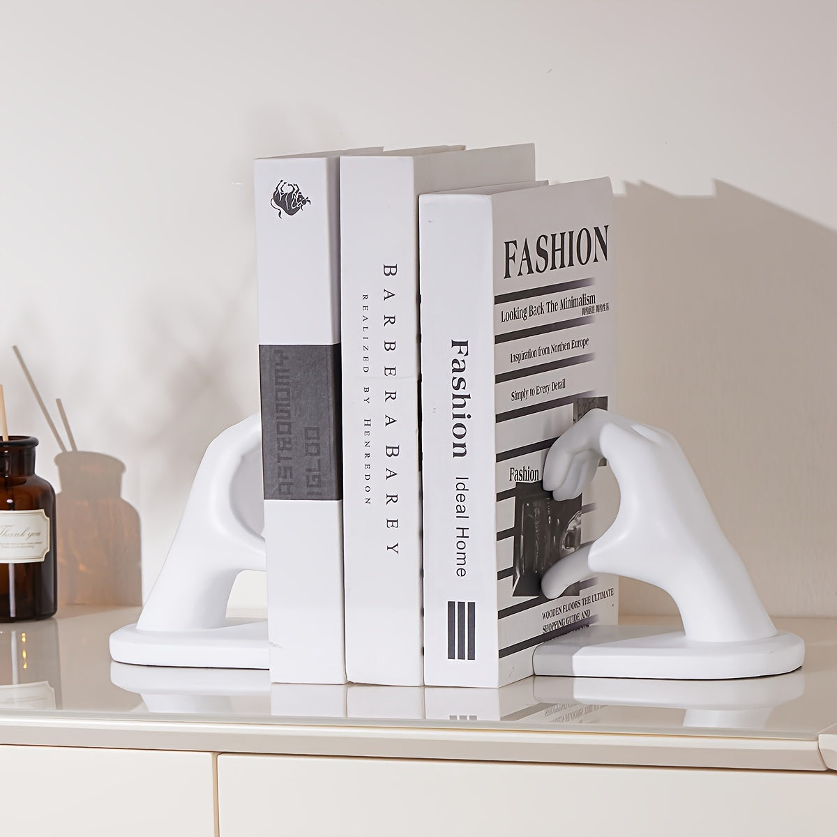 Elegant Heart Shaped Book Ends in Rose Gold