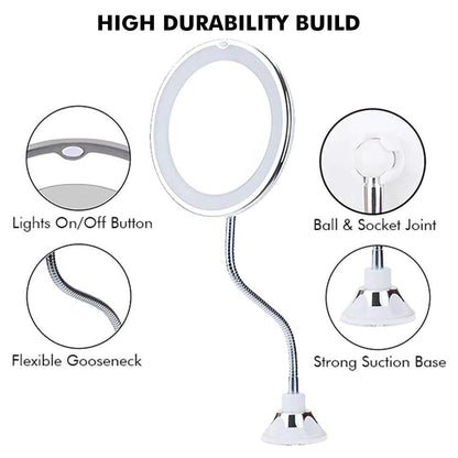 Fesara | 10x Magnifying LED Vanity Mirror