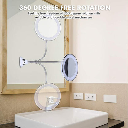 Fesara | 10x Magnifying LED Vanity Mirror