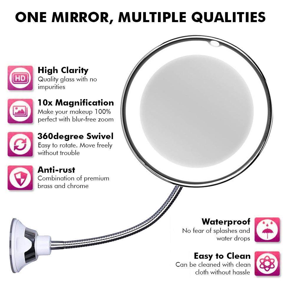 Fesara | 10x Magnifying LED Vanity Mirror