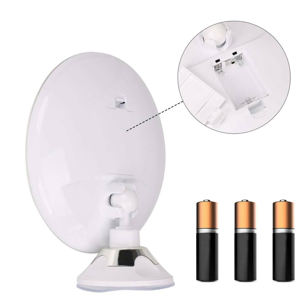 Portable LED Makeup Mirror 10x Magnification Rotating