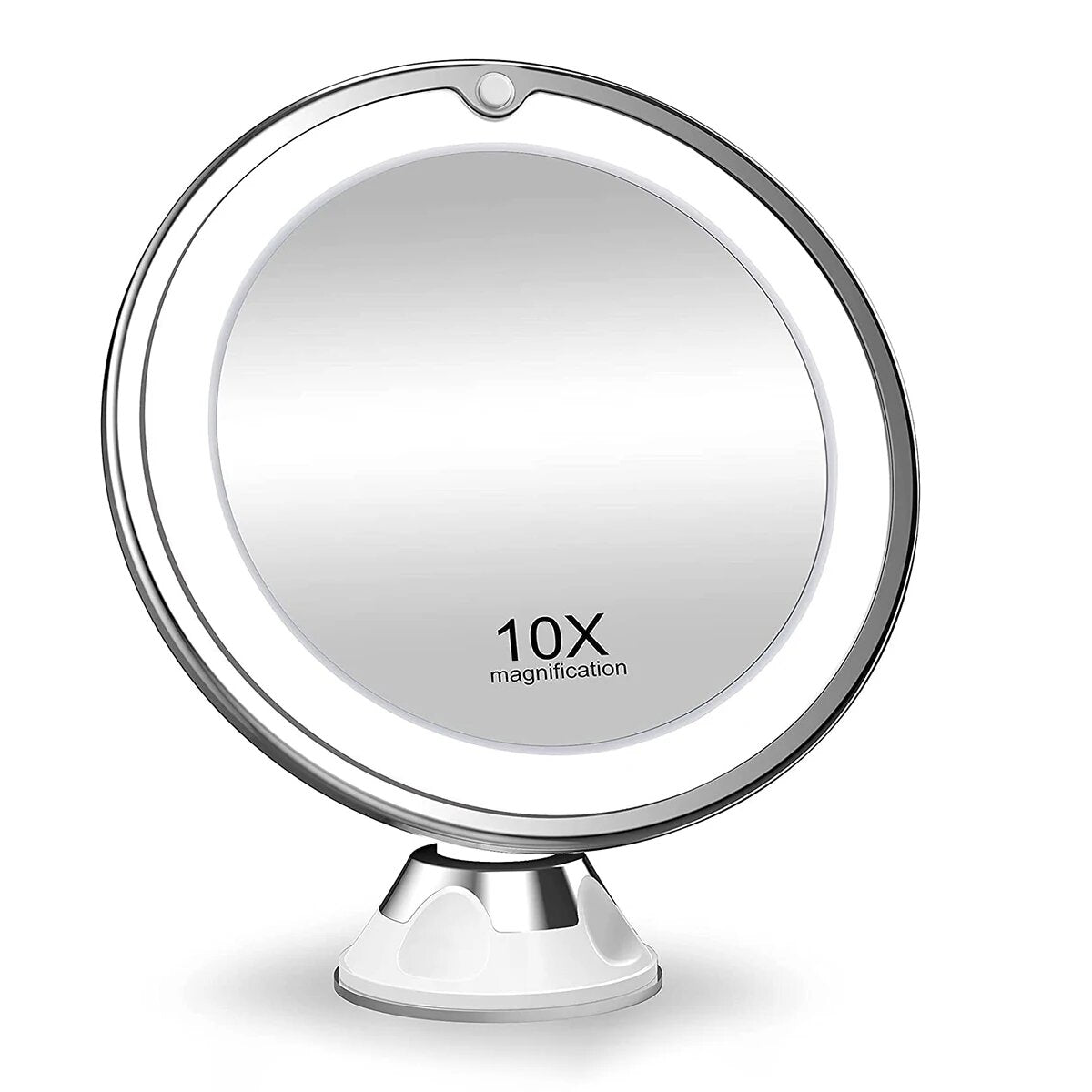 Portable LED Makeup Mirror 10x Magnification Rotating - Fesara
