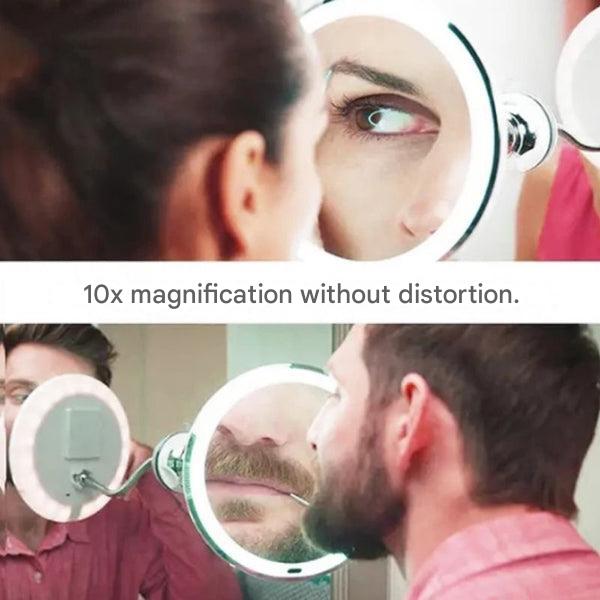 Bright LED Magnifying Makeup Mirror with Flexible Arm
