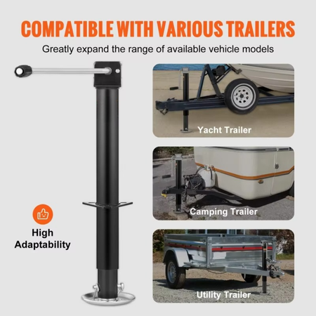 Strong Steel Trailer Jack with 5000lb Lift Capacity