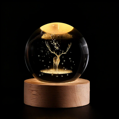 Sparkling Glass Globe Table Lamp