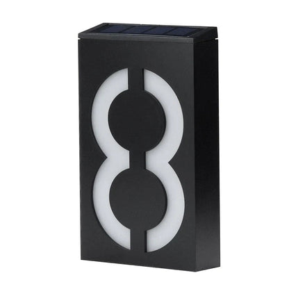 Solar Powered Illuminated House Number Sign