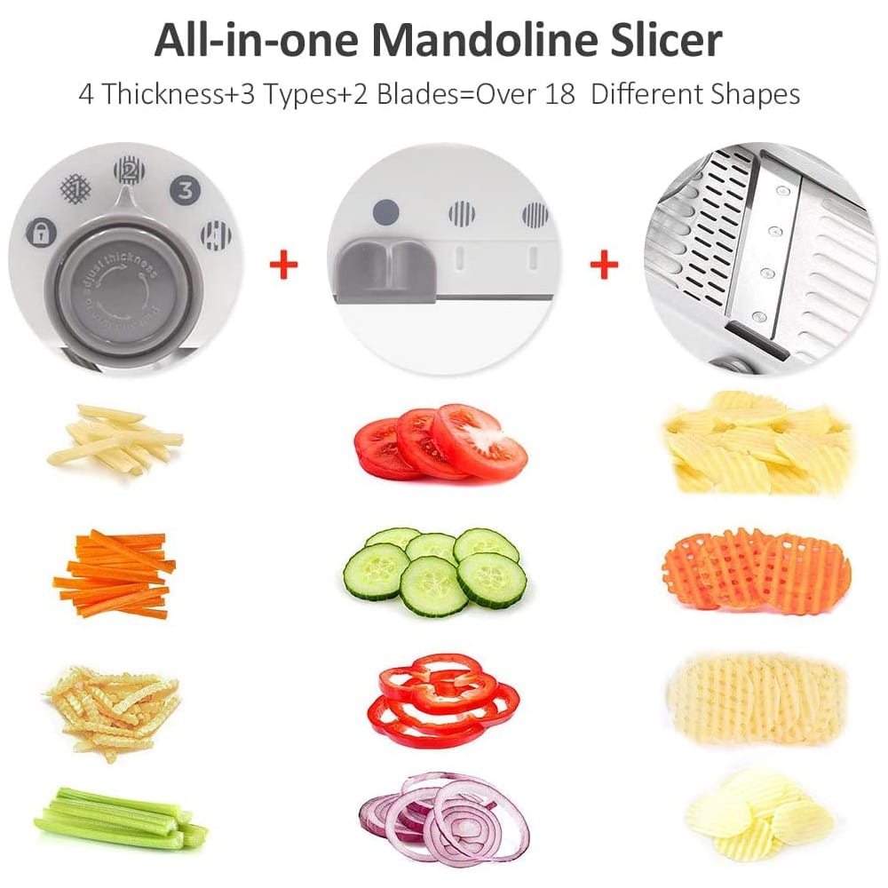 Easy Slice Mandoline Food Slicer – Sharp Adjustable Blades