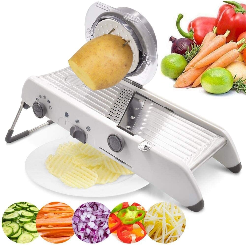 Sharp Adjustable Stainless Steel Veggie Slicer - Fesara