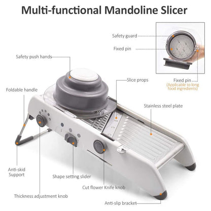 Easy Slice Mandoline Food Slicer – Sharp Adjustable Blades