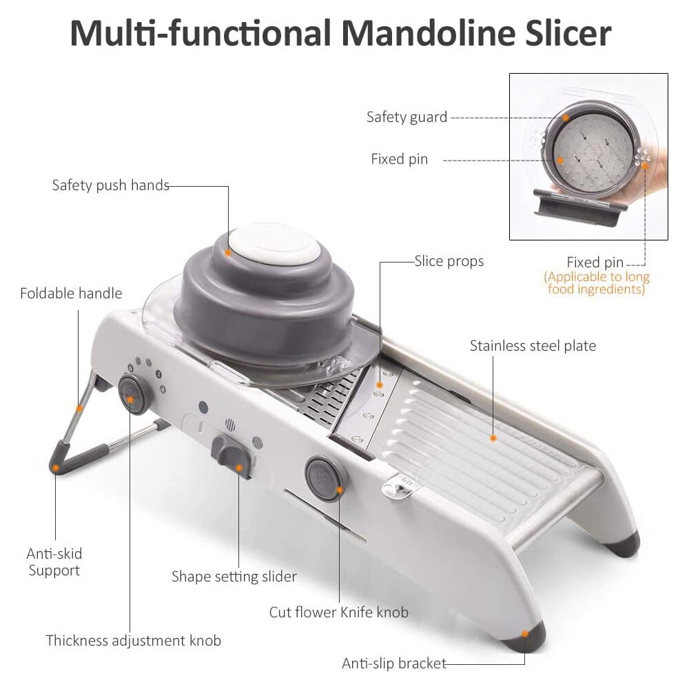 Sharp Adjustable Stainless Steel Veggie Slicer