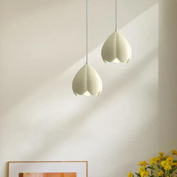 Soft White Floral Pendant Light