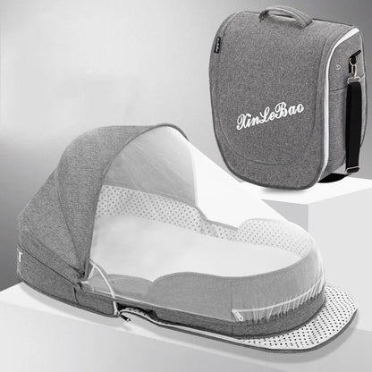 Portable Baby Travel Bed with Net and Carry Bag