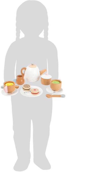 Natural Wooden Kids Tea Set