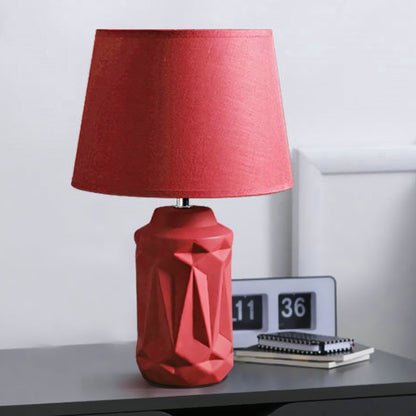 Warm Red Glazed Ceramic Table Lamp