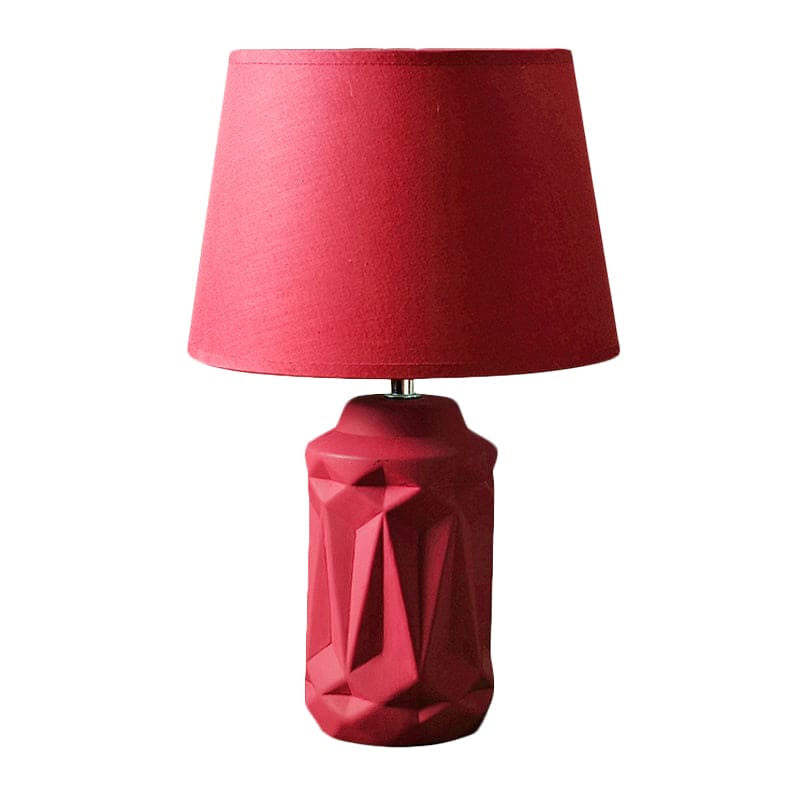 Warm Red Glazed Ceramic Table Lamp