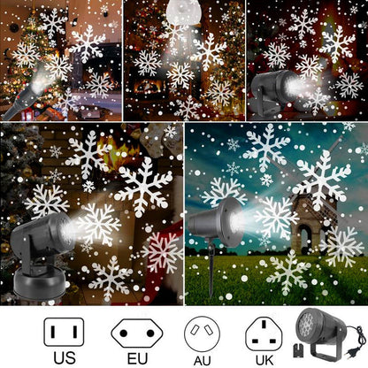 Colorful Outdoor LED Snowflake Projector Light