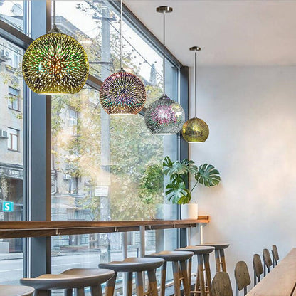 Vibrant Colorful Glass Pendant Light Fixture