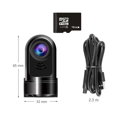 Compact 1080P HD Car Dash Cam with Rotating Lens