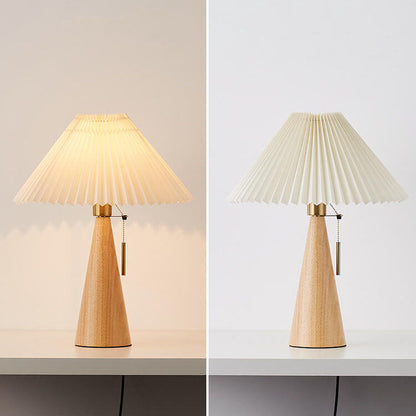 Simple Wooden Shade LED Desk Lamp